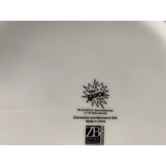 Dr Seuss The Grinch & Max Christmas Tree 10.5" Ceramic Dinner Plate NEW - Picture 6 of 6